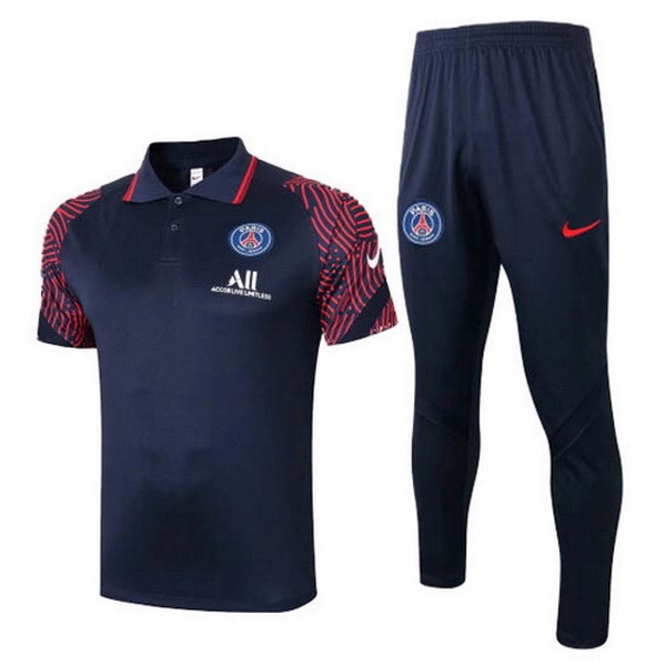 Polo Conjunto Completo Paris Saint Germain 2020/21 Negro Rojo